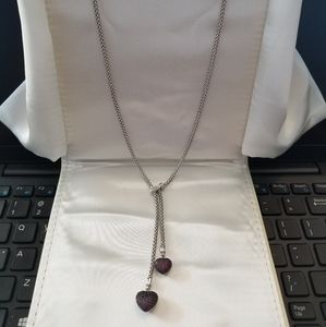 Jared ruby tassel lasso necklace in silver